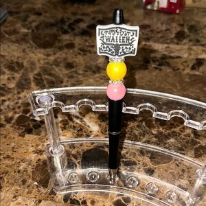 Colorful Beaded Pen with Wallen Logo